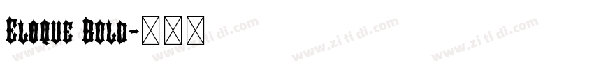Eloque Bold字体转换